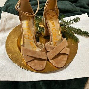 Sam Edelman Yancy Suede Nude Heels Size 8 1/2 are new without tags